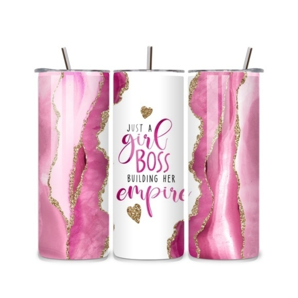 Pink Girl Boss 20oz Stainless Steel Tumbler